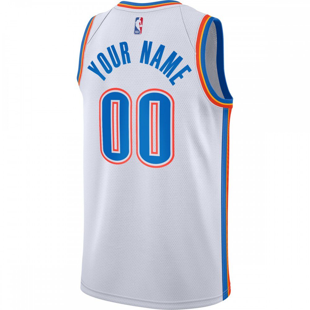 Oklahoma City Thunder 2020/21 Swingman Custom Jersey - Association Edition - White-Pro Kit Vault | Brand New 26/27 Sports Jerseys